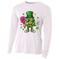 St. Patrick's Day Funny Lucky Pickleball Irish Shamrock Cooling Performance Long Sleeve Crew