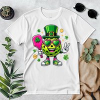 St. Patrick's Day Funny Lucky Pickleball Irish Shamrock Premium T-Shirt