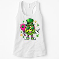 St. Patrick's Day Funny Lucky Pickleball Irish Shamrock Womens Tank Top