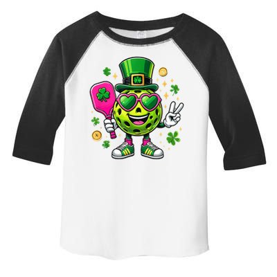 St. Patrick's Day Funny Lucky Pickleball Irish Shamrock Toddler Fine Jersey T-Shirt