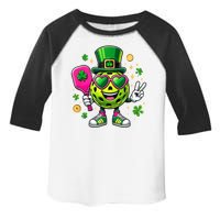 St. Patrick's Day Funny Lucky Pickleball Irish Shamrock Toddler Fine Jersey T-Shirt