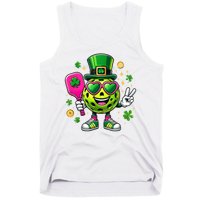St. Patrick's Day Funny Lucky Pickleball Irish Shamrock Tank Top
