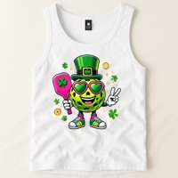 St. Patrick's Day Funny Lucky Pickleball Irish Shamrock Tank Top