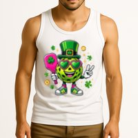 St. Patrick's Day Funny Lucky Pickleball Irish Shamrock Tank Top
