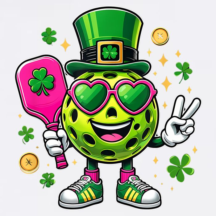 St. Patrick's Day Funny Lucky Pickleball Irish Shamrock Tank Top