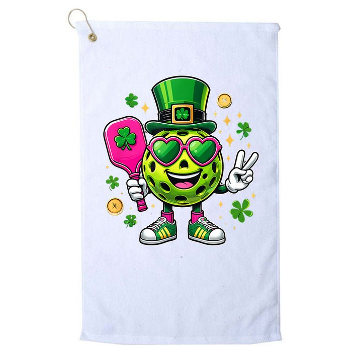 St. Patrick's Day Funny Lucky Pickleball Irish Shamrock Golf Towel