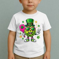 St. Patrick's Day Funny Lucky Pickleball Irish Shamrock Toddler T-Shirt
