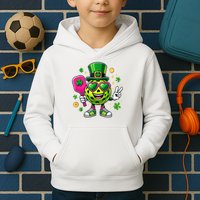 St. Patrick's Day Funny Lucky Pickleball Irish Shamrock Kids Hoodie