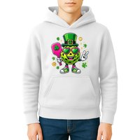St. Patrick's Day Funny Lucky Pickleball Irish Shamrock Kids Hoodie