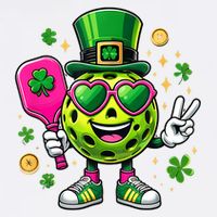 St. Patrick's Day Funny Lucky Pickleball Irish Shamrock Wool Snapback Cap