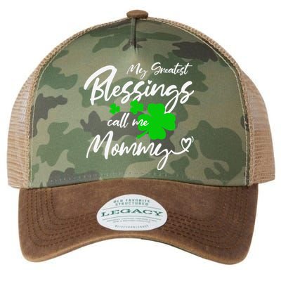 St Patricks Day My Greatest Blessings Call Me Mommy Love Legacy Tie Dye Trucker Hat