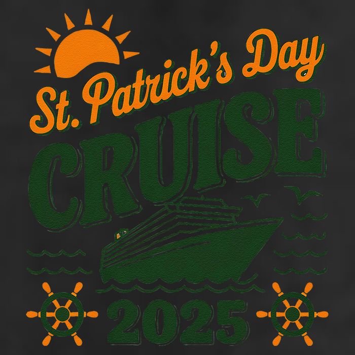 St Patrick’S Day Cruise Squad 2025 Family Matching Fun Garment-Dyed Fleece Hoodie