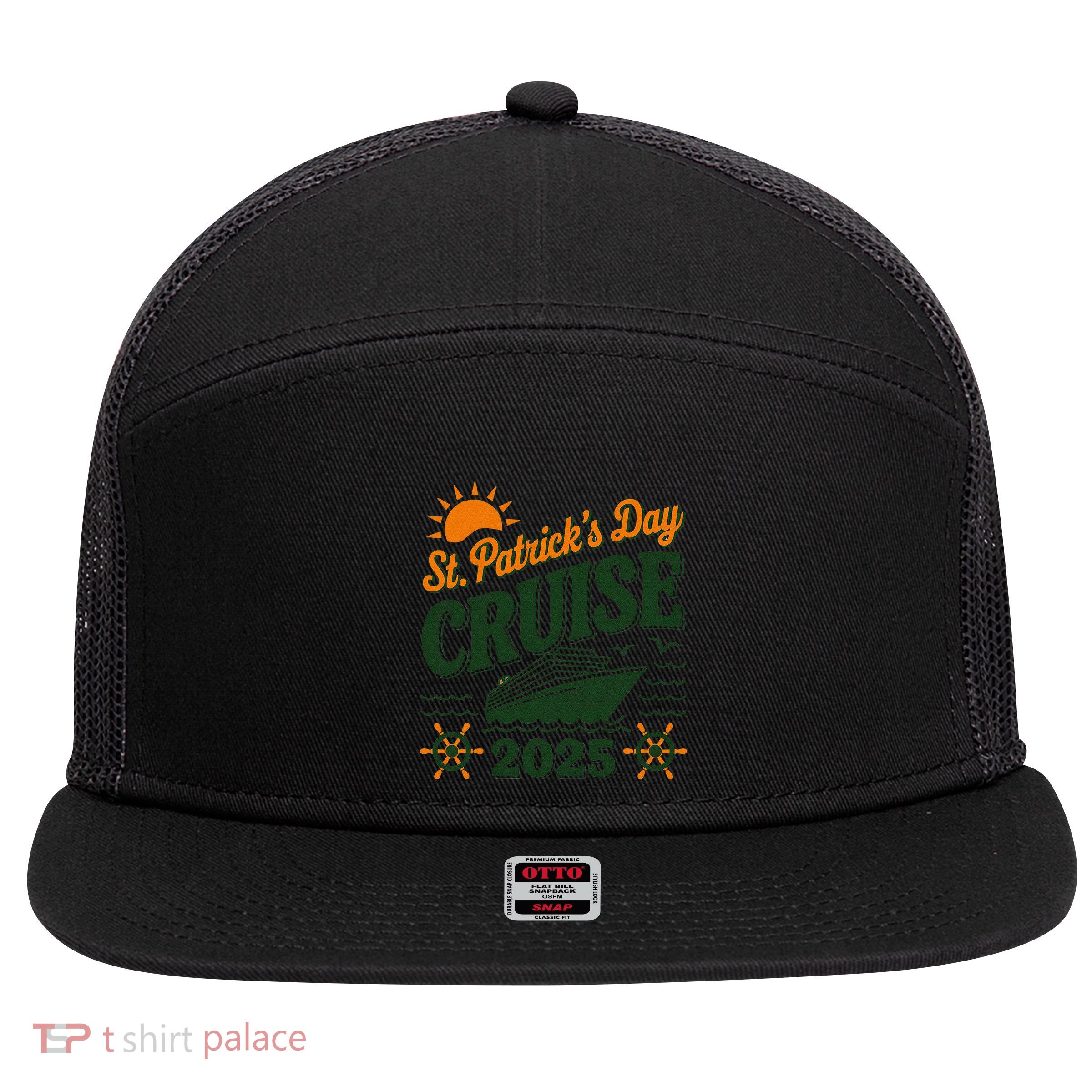 St Patrick’S Day Cruise Squad 2025 Family Matching Fun 7 Panel Mesh Trucker Snapback Hat