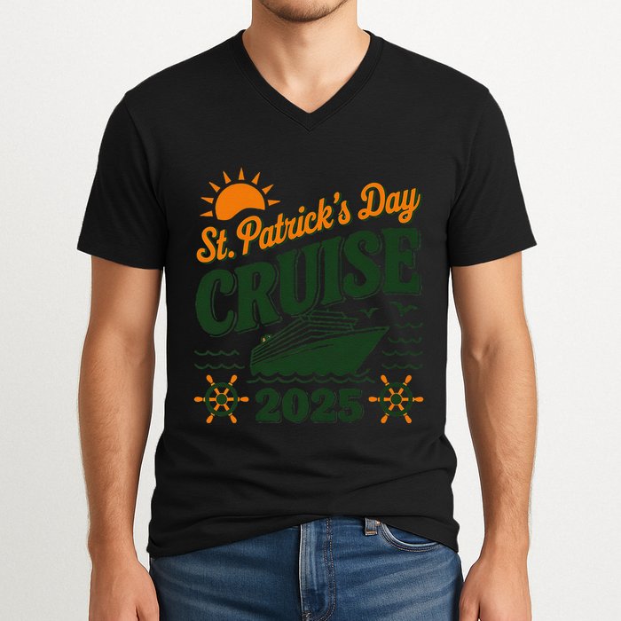 St Patrick’S Day Cruise Squad 2025 Family Matching Fun V-Neck T-Shirt