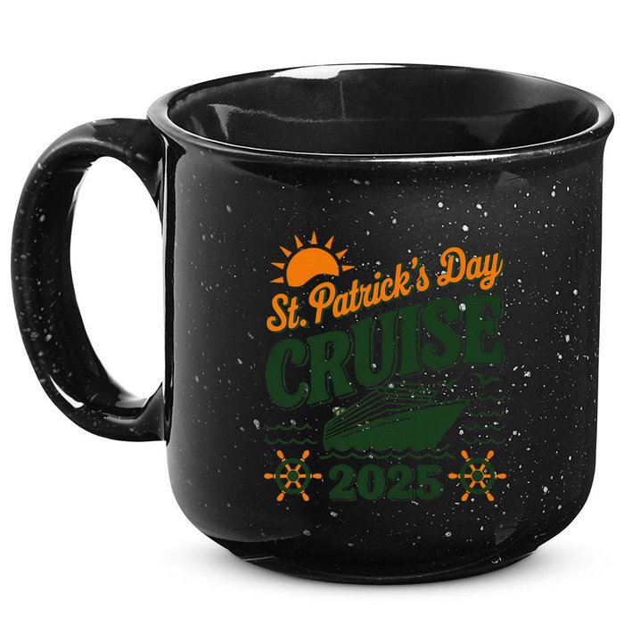 St Patrick’S Day Cruise Squad 2025 Family Matching Fun 15oz Campfire Ceramic Mug