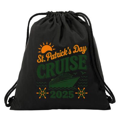 St Patrick’S Day Cruise Squad 2025 Family Matching Fun Drawstring Bag
