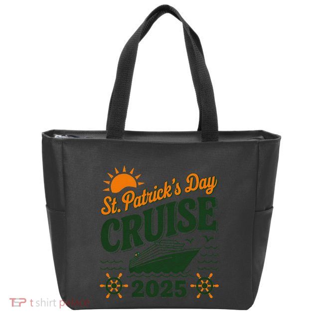 St Patrick’S Day Cruise Squad 2025 Family Matching Fun Zip Tote Bag