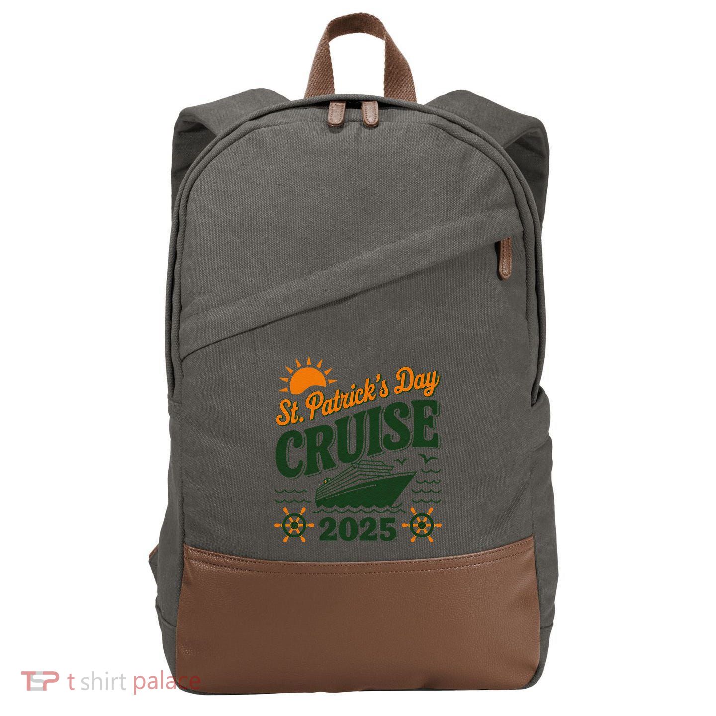 St Patrick’S Day Cruise Squad 2025 Family Matching Fun Cotton Canvas Backpack