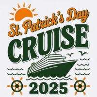St Patrick’S Day Cruise Squad 2025 Family Matching Fun Garment-Dyed Sweatshirt