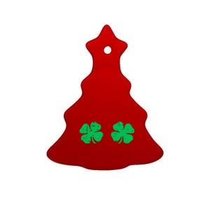 Saint Patricks Day Shamrock Boobs Stpatricks Day Boobies Ceramic Tree Ornament