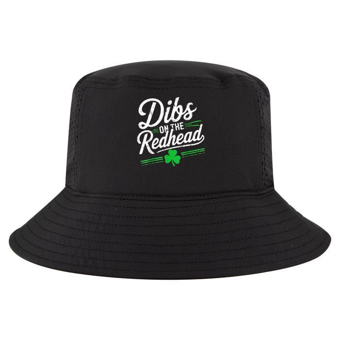 St Patrick's Day Dibs On The Redhead Shamrock Cool Comfort Performance Bucket Hat