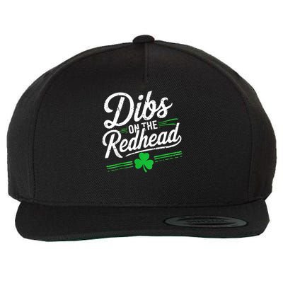 St Patrick's Day Dibs On The Redhead Shamrock Wool Snapback Cap