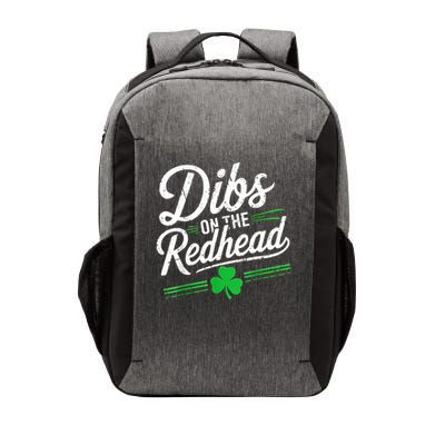St Patrick's Day Dibs On The Redhead Shamrock Vector Backpack