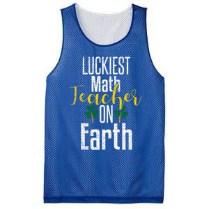 St Patricks Day Funny Gift Math Teacher Lucky Grunge Mesh Reversible Basketball Jersey Tank