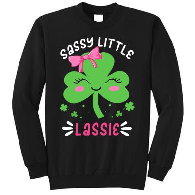 St Patricks Day Sassy Little Lassie Funny Sweatshirt