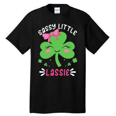 St Patricks Day Sassy Little Lassie Funny Tall T-Shirt