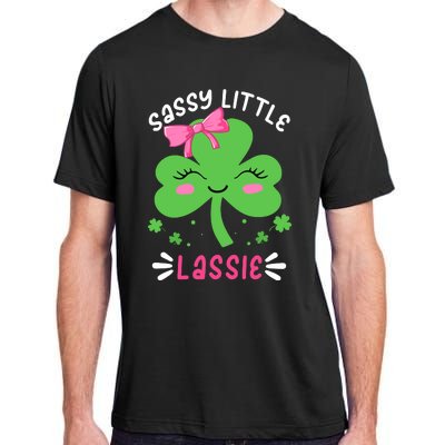 St Patricks Day Sassy Little Lassie Funny Adult ChromaSoft Performance T-Shirt