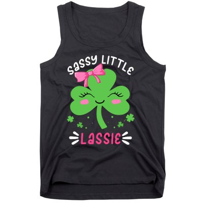 St Patricks Day Sassy Little Lassie Funny Tank Top