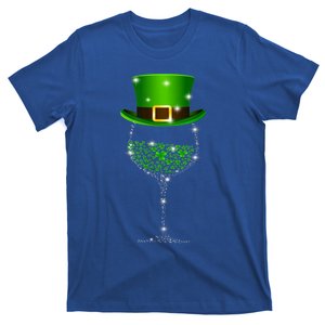 St Patrick's Day Shamrock Wine Glass Funny Gift T-Shirt