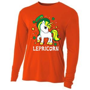 St Patricks Day Unicorn Lepricorn Cooling Performance Long Sleeve Crew