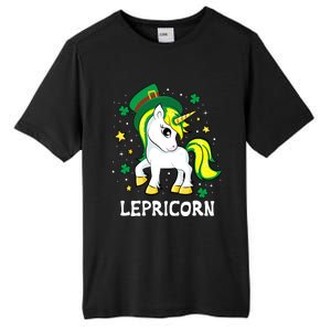 St Patricks Day Unicorn Lepricorn Tall Fusion ChromaSoft Performance T-Shirt