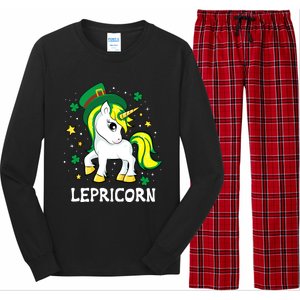 St Patricks Day Unicorn Lepricorn Long Sleeve Pajama Set