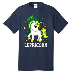 St Patricks Day Unicorn Lepricorn Tall T-Shirt