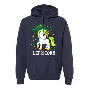 St Patricks Day Unicorn Lepricorn Premium Hoodie