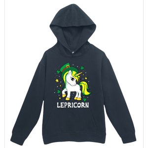 St Patricks Day Unicorn Lepricorn Urban Pullover Hoodie