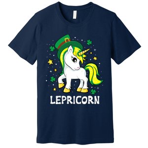 St Patricks Day Unicorn Lepricorn Premium T-Shirt