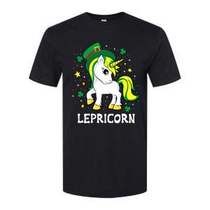 St Patricks Day Unicorn Lepricorn Softstyle CVC T-Shirt