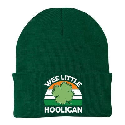 St Patricks Day Wee Little Hooligan Irish Baby Boy Knit Cap Winter Beanie