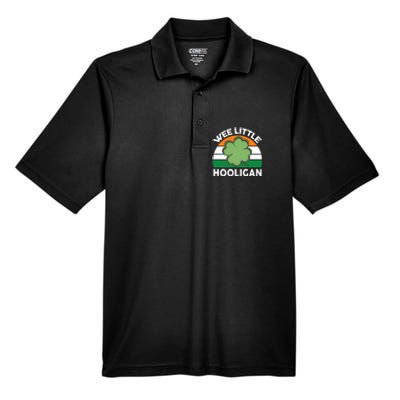 St Patricks Day Wee Little Hooligan Irish Baby Boy Men's Origin Performance Pique Polo