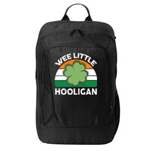 St Patricks Day Wee Little Hooligan Irish Baby Boy City Backpack