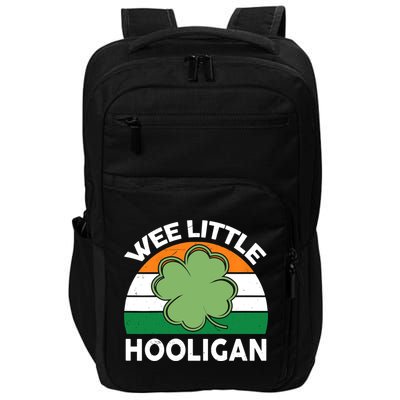 St Patricks Day Wee Little Hooligan Irish Baby Boy Impact Tech Backpack