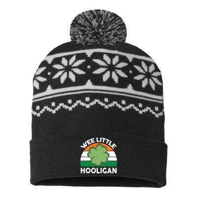 St Patricks Day Wee Little Hooligan Irish Baby Boy USA-Made Snowflake Beanie