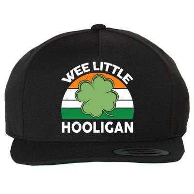 St Patricks Day Wee Little Hooligan Irish Baby Boy Wool Snapback Cap