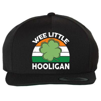 St Patricks Day Wee Little Hooligan Irish Baby Boy Wool Snapback Cap