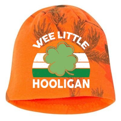 St Patricks Day Wee Little Hooligan Irish Baby Boy Kati - Camo Knit Beanie