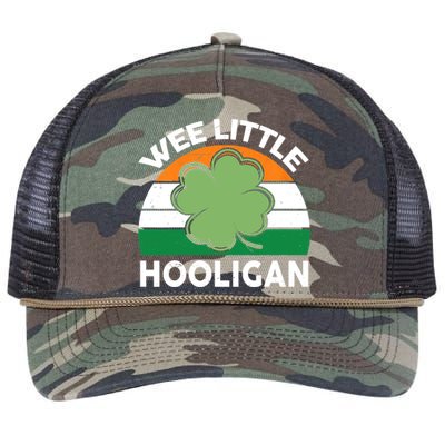 St Patricks Day Wee Little Hooligan Irish Baby Boy Retro Rope Trucker Hat Cap